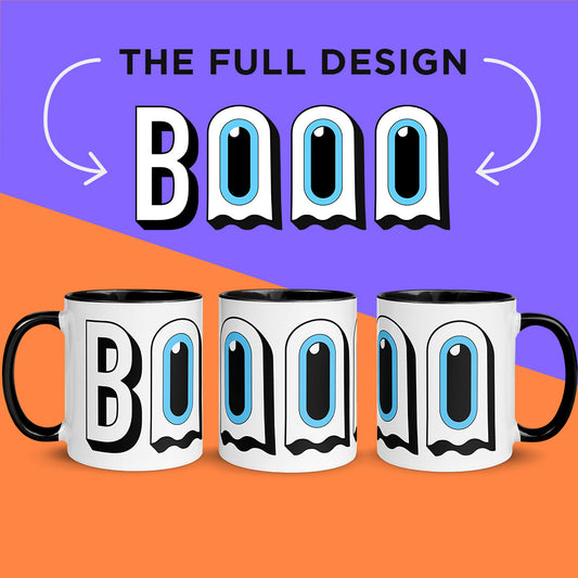 Booo! Ghostly Typography Mug