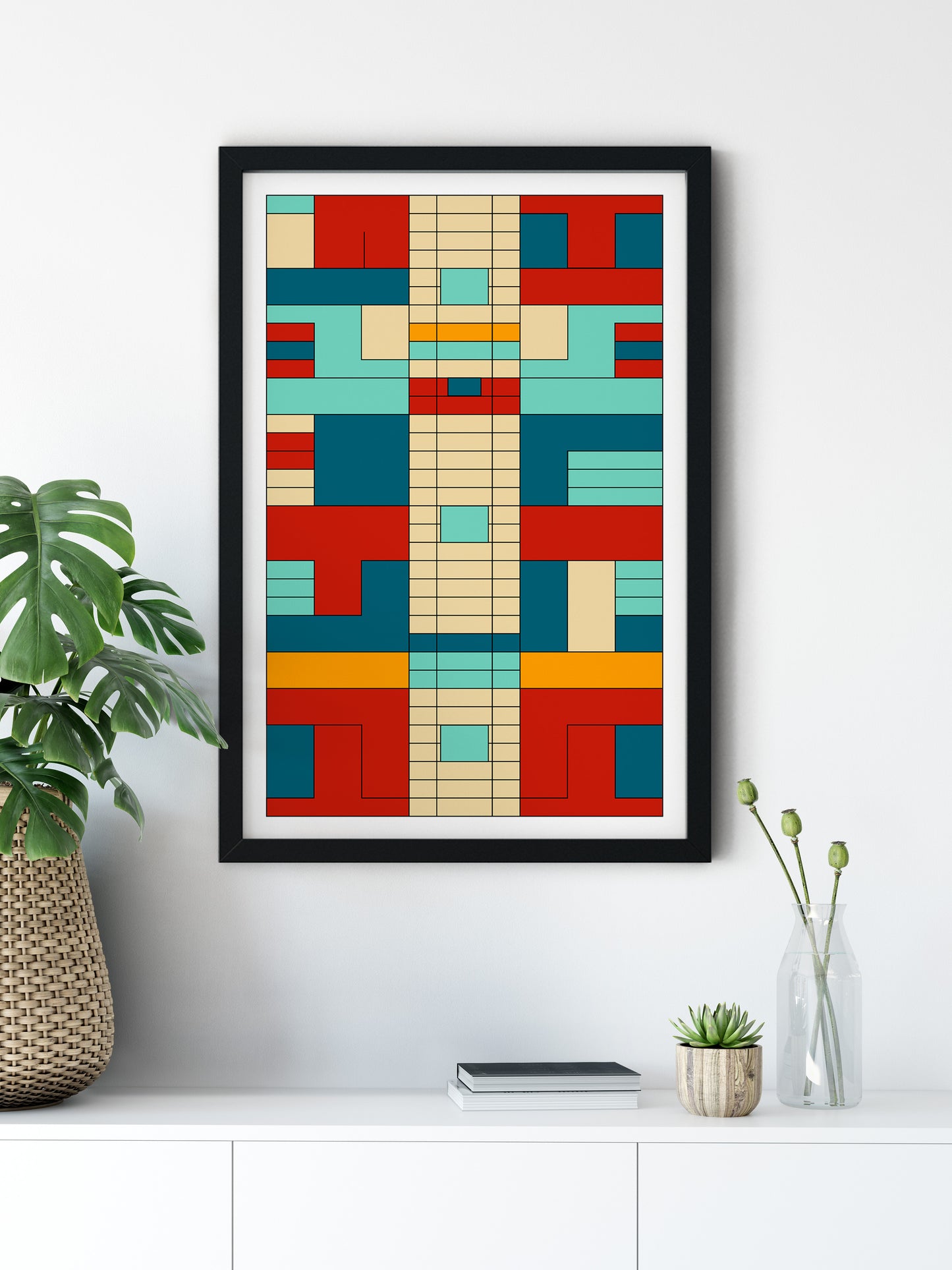 Geometric Abstract Art Print - Bold Graphic - Colors 03