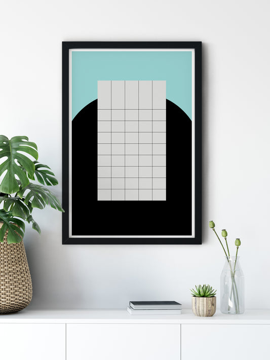 Modern Geometric Wall Art with Bold Shapes