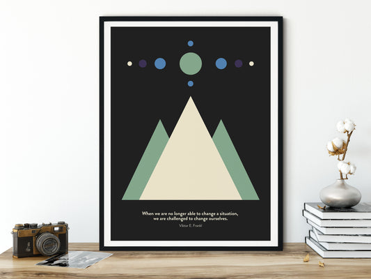 Minimalist Geometric Philosophy Poster - Viktor Frankl Quote