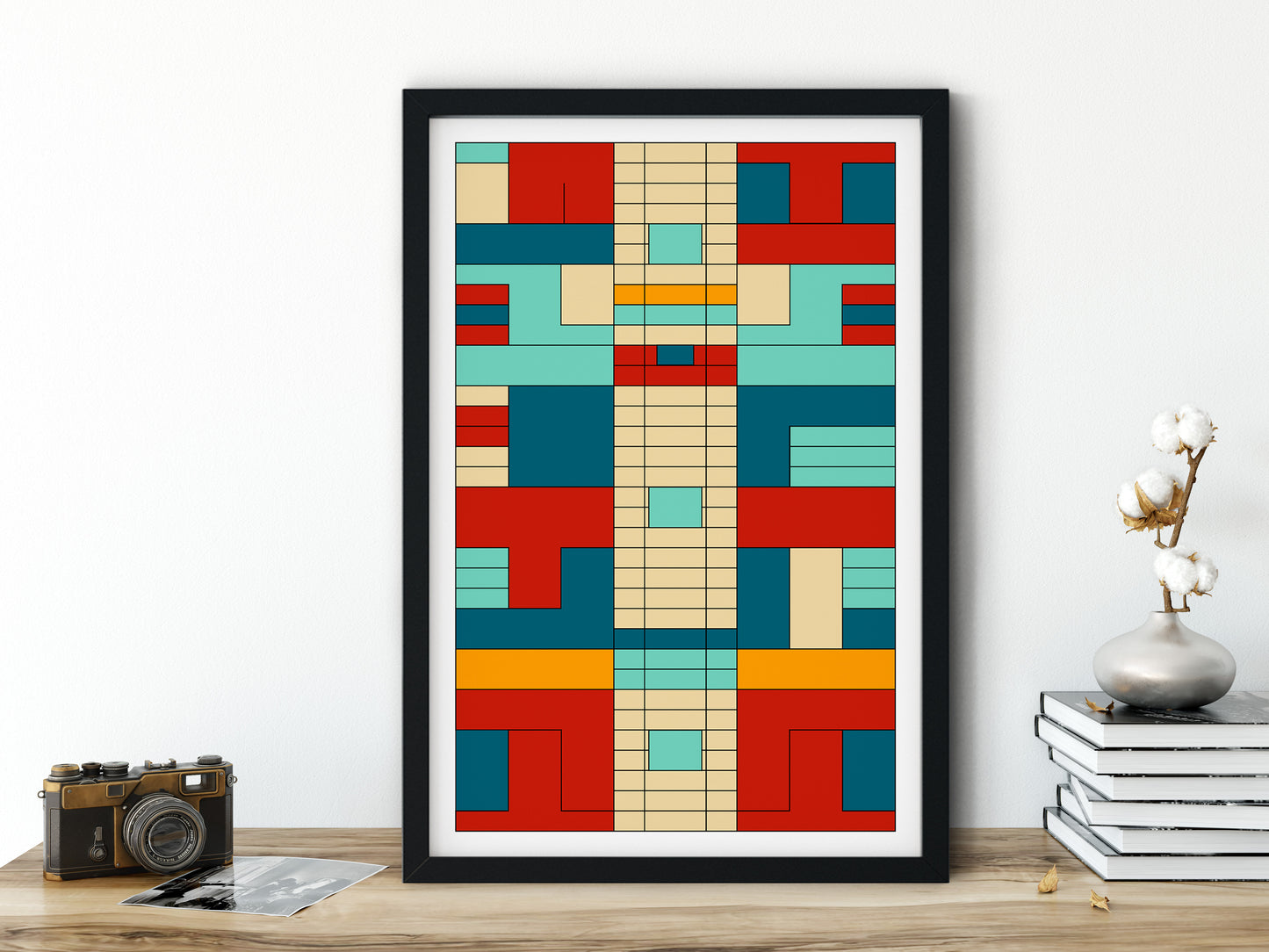 Geometric Abstract Art Print - Bold Graphic - Colors 03