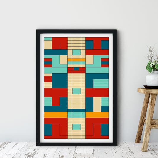 Geometric Abstract Art Print - Bold Graphic - Colors 03