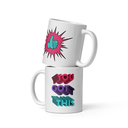 Motivational Mug, You Got This, Thumbs Up Illustration